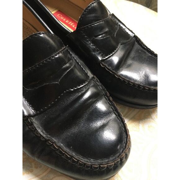 8.5M Cole Haan Black Leather Men\'s Loafer Dress Shoe Penny Loafer 8 1/2 main image 5